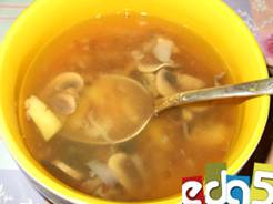 Постный грибной суп из шампиньонов