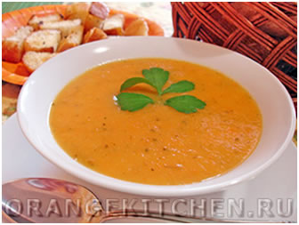 Суп пюре молочный морковно картофельный