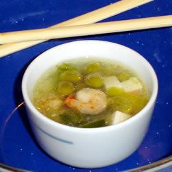 Китайский суп с креветками. Рецепт