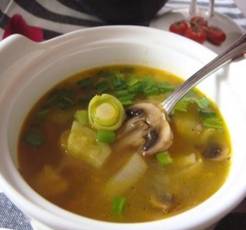 Овощной суп с грибами. Рецепт