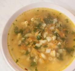 Рецепт. Суп сырный с макаронами