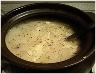 Сырный суп на бульоне