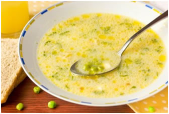 Сырный суп с горошком рецепт