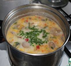 Сырный суп с овощами рецепт